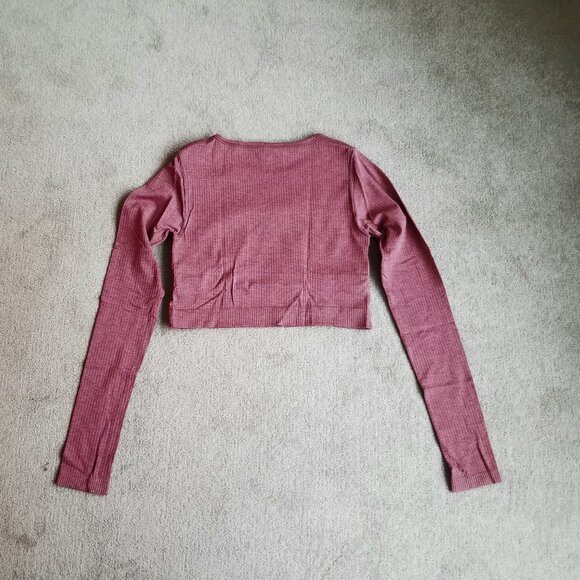 Lululemon Ebb to Street Long Sleeve Shirt in Smoky Red, size S/M - Picture 6 of 10